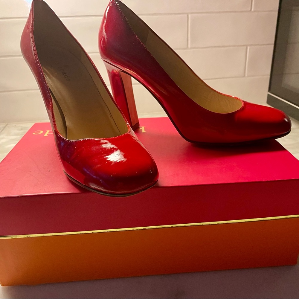 Kate Spade Cherry Red Zacara Heels 7.5